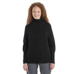 Dámský merino svetr ICEBREAKER Wmns Seevista Funnel Neck Sweater, Black velikost: XL