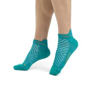 Dámské merino ponožky ICEBREAKER Wmns Run+ Ultralight Micro, Flux Green/Solar velikost: 41-43 (L)
