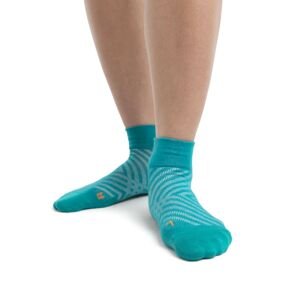 Dámské merino ponožky ICEBREAKER Wmns Run+ Ultralight Mini, Flux Green/Solar velikost: 41-43 (L)
