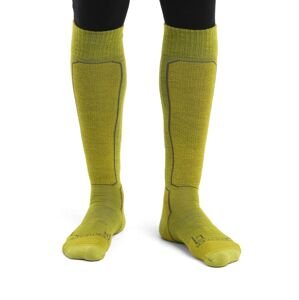 Pánské merino ponožky ICEBREAKER Mens Ski+ Light OTC, Bio Lime/Solar/Loden velikost: 44,5-46,5 (L)