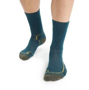 Pánské merino ponožky ICEBREAKER Mens Hike+ Medium Crew, Green Glory/Loden/Summer velikost: 39-41,5 (S)