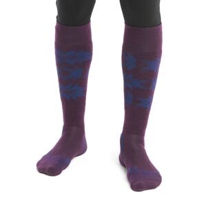 Pánské merino ponožky ICEBREAKER Mens Ski+ Light OTC Ski Heritage, Nightshade/Lazurite velikost: 47-49 (XL)